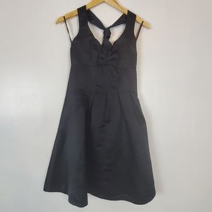 Moda international black silk halter dress EUC
